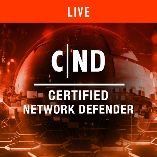 CND - Certified Network Defender | Curso de vídeo em ritmo próprio (12 meses) + CyberQ Lab (6 meses) + eCourseware (24 meses) + Voucher de teste prático e exame 